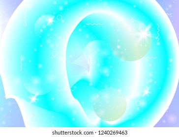 Vibrant gradients on rainbow background. Holographic dynamic fluid. Cosmos hologram. Design template for banner, flyer and presentation. Creative vibrant gradients.