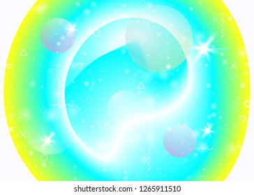 Vibrant gradients on rainbow background. Holographic dynamic fluid. Cosmos hologram. Design template for annual report, book and brochure. Minimal vibrant gradients.