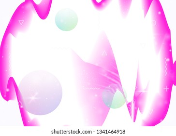 Vibrant gradients on rainbow background. Holographic dynamic fluid. Cosmos hologram. Graphic template for banner, cover and book. Memphis vibrant gradients.