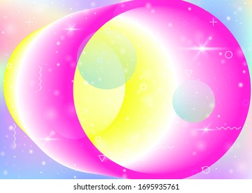Vibrant gradients on rainbow background. Holographic dynamic fluid. Cosmos hologram. Design template for mobile screen, presentation and mobile screen. Minimal vibrant gradients.