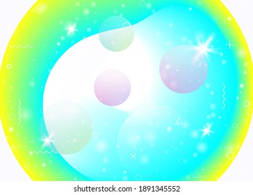 Gradientes vibrantes sobre fondo arco iris. Fluido dinámico holográfico. Holograma del cosmos. Diseño gráfico para interfaz móvil, informe anual e interfaz móvil. Gradientes vibrantes irlandeses.