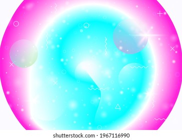 Vibrant gradients on rainbow background. Holographic dynamic fluid. Cosmos hologram. Graphic layout for web app, banner and annual report. Bright vibrant gradients.
