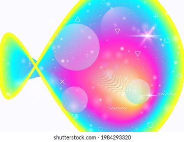Vibrant gradients on rainbow background. Holographic dynamic fluid. Cosmos hologram. Design template for mobile interface, placard and book. Creative vibrant gradients.
