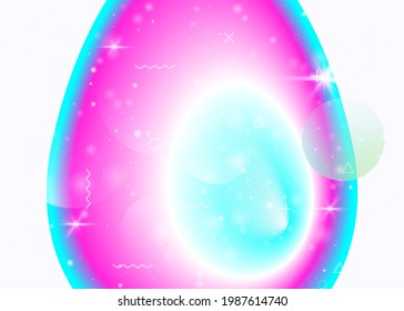 Vibrant gradients on rainbow background. Holographic dynamic fluid. Cosmos hologram. Graphic layout for wallpaper, poster and web app. Fluorescent vibrant gradients.