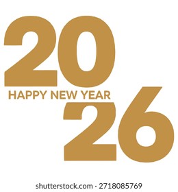 Diseño gráfico vibrante que presenta 2026 en números Grandes con fuegos artificiales y confeti, texto de feliz año nuevo en azul y rojo, blanco y negro, feliz año Nuevo.
