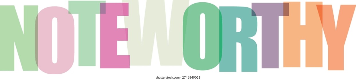 A vibrant graphic design featuring the word 