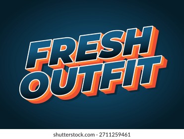 Un Diseño gráfico vibrante con las palabras Fresh Outfit en tipografía atrevida y estilizada con un esquema de color moderno.