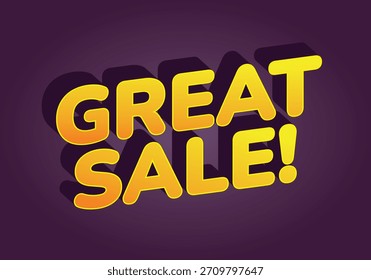 Un gráfico vibrante con texto amarillo y audaz que dice ¡GRAN VENTA! sobre un fondo púrpura, enfatizando un mensaje promocional.
