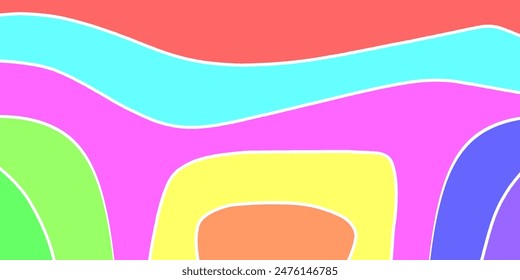Fondo de pantalla gráfico vibrante con diseño de rayas. Primer plano​ fondo abstracto con degradado colorido. Ilustración 2D fluida del movimiento moderno. Abstractas ​ de moda​ para​ fondo. Abstractas ​ arte​ impresión.