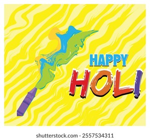 Vibrant graphics celebrate Holi, the festival of colors, with abstract patterns and fun typography. Ideal for festive greetings and cultural expressions. Flat vector modern illustration 