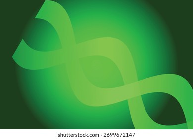 A vibrant green abstract sphere with flowing, translucent ribbons against a black background, suggesting technology and innovation.