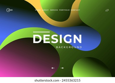 Vibrant Green Background Abstract Digital Print for Website