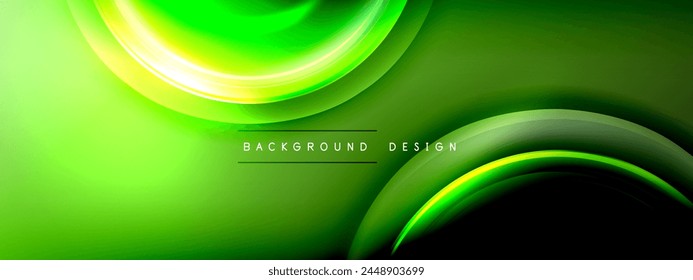A vibrant green background adorned with glowing circles, reminiscent of macro photography of terrestrial plants. The electric blue circles create a captivating pattern, perfect for graphics or logos