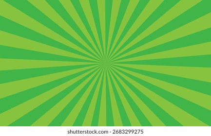 Um fundo verde vibrante com linhas radiantes, criando um efeito visual dinâmico e energético, que lembra uma explosão.
