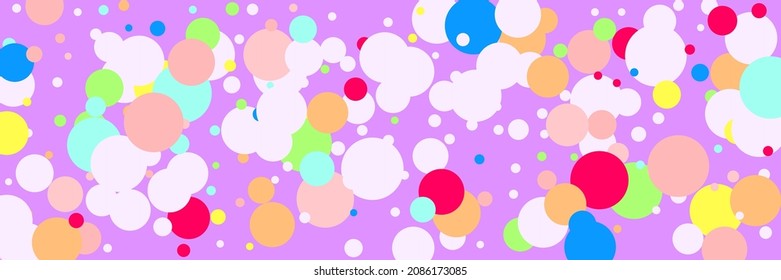 Vibrant Green Blue Beige Children Background. Play Pink Purple Indigo Circles Print. Violet Color Dark Bright Yellow Bordo Illustration. White Red Kids Multicolor Pastel Rainbow Composition.