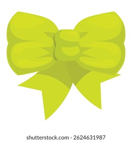 Vibrant green bow adding a touch of sophistication and style