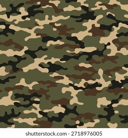 Padrão de camuflagem verde e marrom vibrante para uso militar e externo