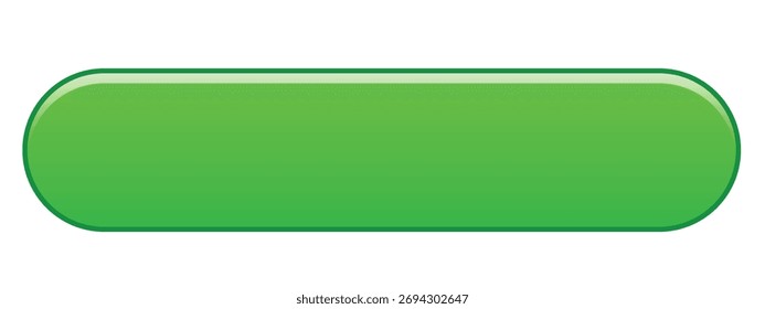 Un Botón verde vibrante aislado sobre fondo blanco, perfecto para calltoaction, Diseño web, e interfaces App, transmitiendo una sensación de frescura y positividad