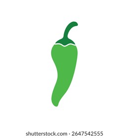 Vetor de pimenta verde vibrante. Ideal para alimentos frescos, alimentação saudável ou projetos de produtos orgânicos. Um símbolo da especiaria natural.
