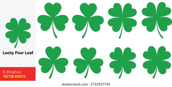Coleção de folhas de trevo verde vibrante com sortudo de quatro folhas e tradicional conjunto de vetor de ilustrações de trevo de três folhas

Este recurso gráfico profissional apresenta uma coleção encantadora de ilustrações vibrantes de folha de trevo verde, meticulosamente projetado como ativos vetoriais limpos e minimalistas. Isolado sobre um fundo branco, o conjunto inclui tanto o xampu tradicional de três folhas quanto o trevo de quatro folhas universalmente reconhecido, um símbolo de boa sorte. Cada folha é trabalhada com formas de coração arredondadas distintas e hastes curtas, criando uma estética alegre e orgânica. Esses ativos vetoriais editáveis de alta qualidade são perfeitos para as decorações do Dia de São Patrício, marcas com tema irlandês, marketing da primavera e ícones relacionados à sorte para aplicativos ou sites. A natureza escalável desses gráficos garante que eles mantenham a clareza perfeita para tudo, desde pequenos adesivos de mídia social até designs de impressão em grande escala.

Os principais recursos incluem:
Símbolos de Sorte e Tradicionais: Inclui uma variedade de desenhos de trevo de três folhas e quatro folhas para atender a diferentes necessidades culturais e simbólicas.

Estética minimalista e alegre: apresenta folhas em forma de coração e uma tonalidade verde vibrante uniforme para um olhar moderno e limpo.

Recursos gráficos versáteis: ideal para logotipos com temas naturais, cartões de saudação da primavera e elementos de interface digital.

Qualidade profissional do vetor: arquivo EPS totalmente escalável e editável, permitindo a fácil personalização de cores, formas e tamanhos sem qualquer perda de qualidade.