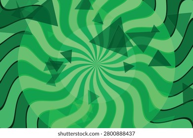 Vibrant green geometric sunburst pattern with angular wave textures