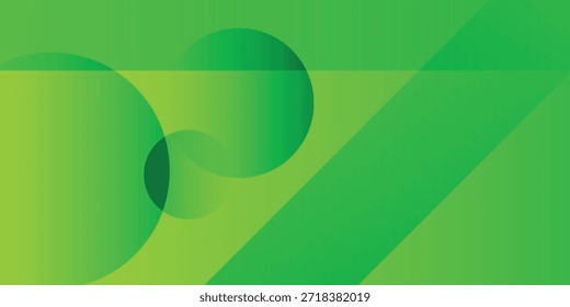 Un fondo abstracto de degradado verde vibrante con una composición de círculos superpuestos y líneas diagonales, creando una imagen moderna y energética.