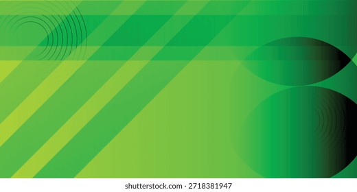A vibrant green gradient background featuring dynamic diagonal lines and abstract organic shapes, creating a modern and energetic visual.