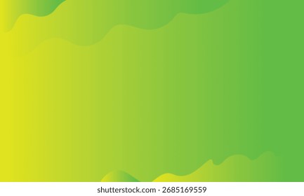 Fondo verde vibrante del gradiente con las Formas onduladas