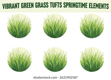 Verdes vibrantes Tufts Springtime Elementos