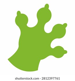 A vibrant green hand silhouette symbolizing environmental conservation and eco-friendly initiatives, emphasizing nature and sustainability themes.
