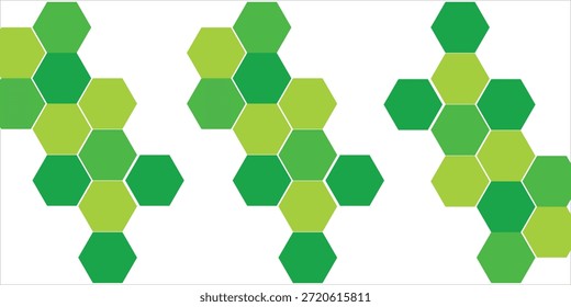 Vibrant Green Hexagon Honeycomb Pattern for Modern Geometric Design and Background Use