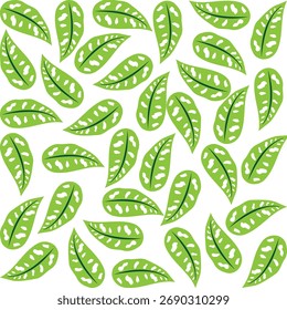 Una hoja verde vibrante con venas atrevidas, exudando frescura y tranquilidad. Perfecto para diseños que evocan un ambiente natural, tranquilo y refrescante.