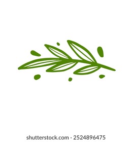 A vibrant green leaf illustration that is ideal for nature inspired designs and themes focused on eco friendliness