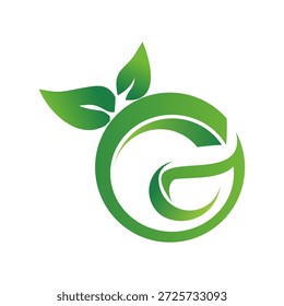 Logotipo verde vibrante que representa crescimento e harmonia ecológicos, perfeito para empresas que promovem a sustentabilidade e a consciência ambiental.