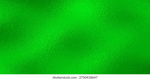 Vibrant green metallic foil texture with sparkling reflective surface for holiday and luxury background design