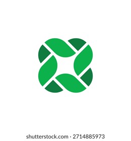 Una vibrante Ilustración vectorial de logotipo verde de la naturaleza, perfecta para marcas ecológicas, productos orgánicos o iniciativas ambientales. Este diseño versátil encarna el crecimiento y la sostenibilidad.