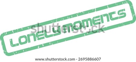 A vibrant green rubber stamp imprint conveys the sentiment of 