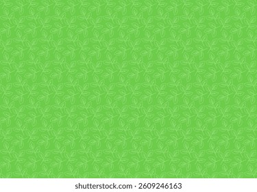 Vibrant green seamless pattern featuring delicate, handdrawn leaf motifs.  Perfect for spring themes, natureinspired designs, or as a refreshing background.  Evokes growth, freshness, and renewal.
