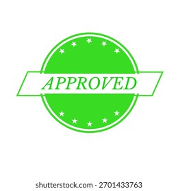 Un sello verde vibrante transmite Aprobación y garantía de calidad. Ideal para negocios, proyectos o necesidades de cumplimiento.
