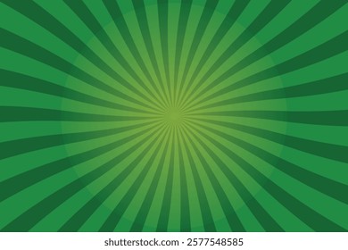 Vibrant Green Sunburst Background Design