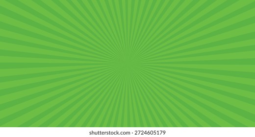 Vibrant Green Sunburst Pattern Background With Radial Stripes abstract bright