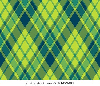 Vibrant green and teal diagonal plaid pattern.  Perfect for textile design, website backgrounds, or fashion projects.  Seamless repeat creates endless possibilities.