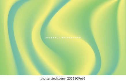 Fondo Abstractas verde y amarillo vibrante con diseño geométrico fluido para el volante de la Naturaleza