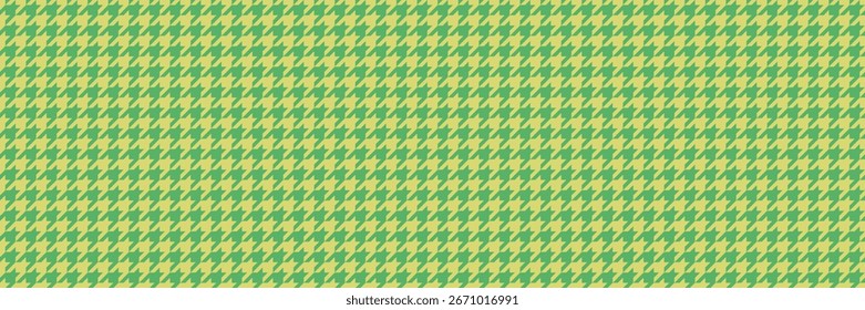 Padrão houndstooth verde e amarelo vibrante.  Perfeito para design têxtil, moda, fundos de site, ou qualquer projeto que precise de uma textura elegante e repetível.
