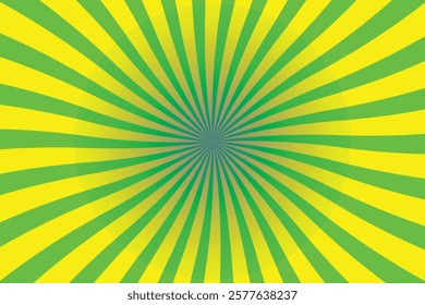 Vibrant Green and Yellow Sunburst Background Design