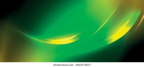A vibrant green and yellow wave on a black canvas, resembling the colorfulness of a terrestrial plant. The electric blue sky meets the magenta pattern, creating a stunning art piece in motion