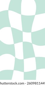 Vibrant Groovy Checkered Background Vector Illustration – Retro Psychedelic Wavy Checkered Pattern Aesthetic Phone Wallpaper in Trendy 70s and Y2K Style