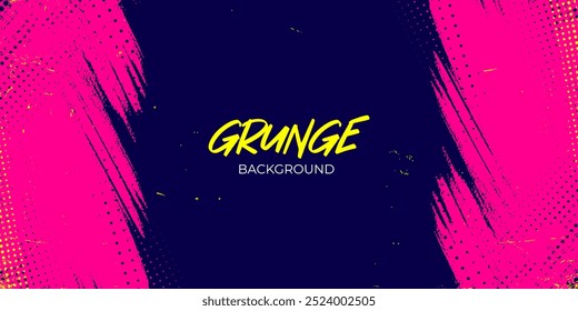 Vibrant grunge brush stroke abstract background. Abstract dirty grunge texture banner design