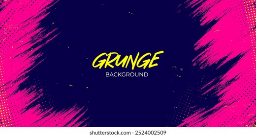 Vibrant grunge brush stroke abstract background. Abstract dirty grunge texture banner design