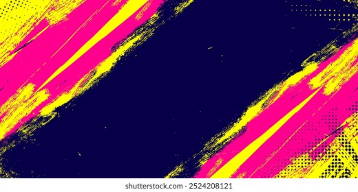 Vibrant grunge brush stroke abstract background. Abstract dirty grunge texture banner design